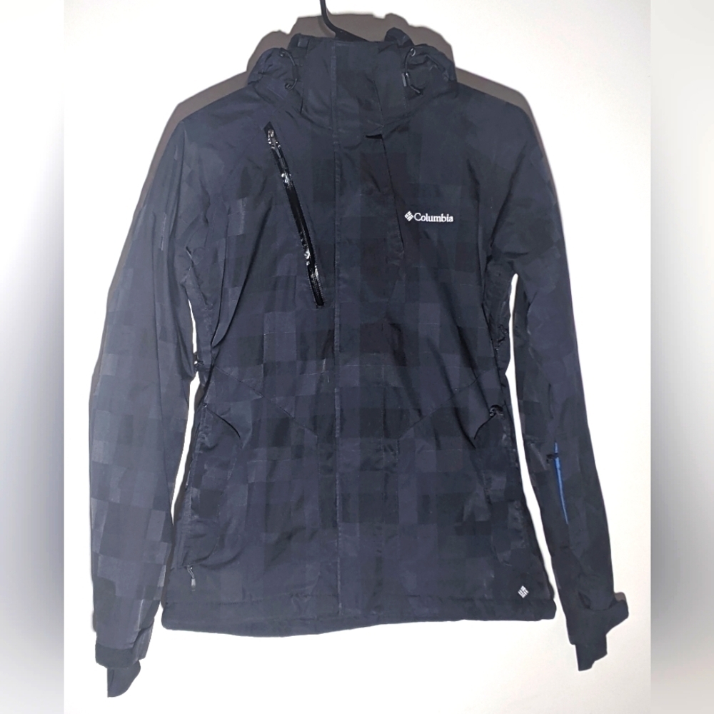 Columbia Women's Dark Checkered Ski Jacket